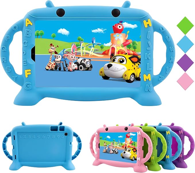 Case for Samsung Galaxy Tab A 8.4 SM-T307 (2020) - Shockproof Silicone Kids Friendly Soft Protective Cover with Handles for Galaxy Tab A 8.4 2020 Release - Stands on Its Own (Blue)