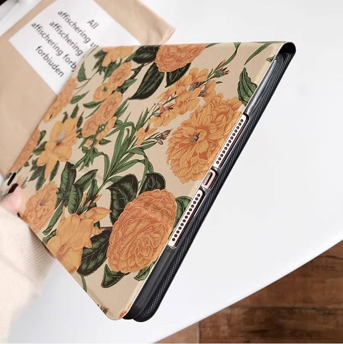 Flower Case for Xiaomi Redmi Pad 2 11 Case Flower Pattern Cute Floral Illustrated Printed Cover with Pencil HolderColor 5