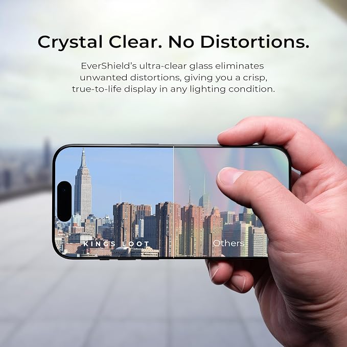 Kings Loot EverShield Screen Protector for iPhone 14 Pro Max | Premium 2-Pack Tempered Glass | Bubble-Free Alignment Applicator | Anti-Glare Ultra-Clear Protection | Reinforced Edge Defense