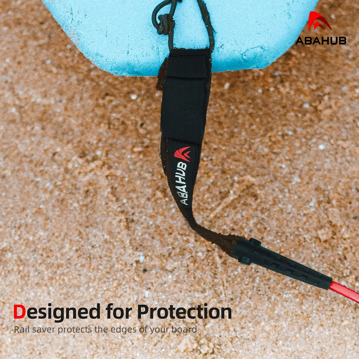 Abahub Coil SUP Leash,10 ft Coiled Paddle Board Leashes,7mm Legrope Strap