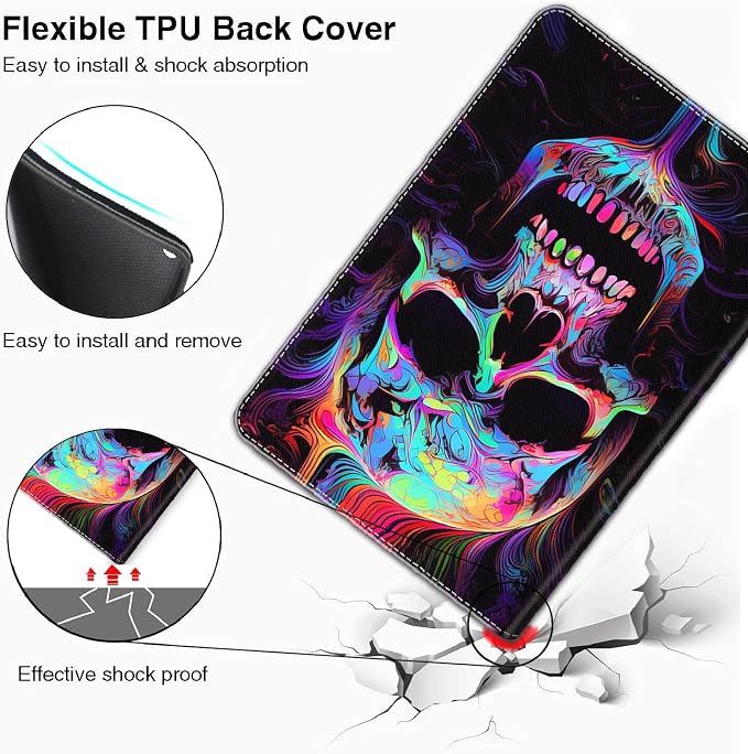 Case for iPad 10.2/10.5，iPad 9th/8th/7th Gen，for iPad 10.2 inch 2021/2020/2019/iPad Air 3rd Gen/Pro 10.5 - Slim Fit Standing Cover with Auto Sleep/Wake，Frog Playing Guitar