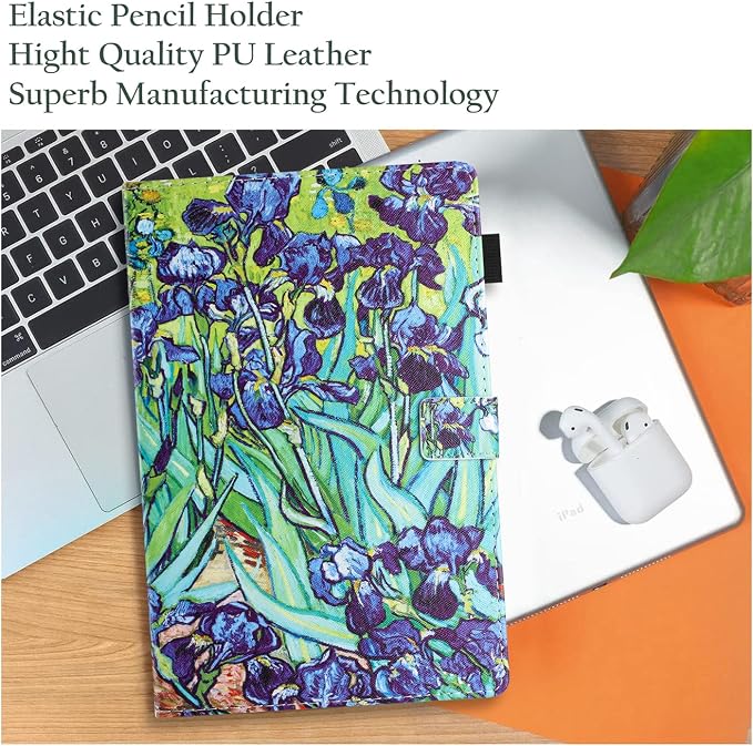 Fancity Case Fits Samsung Galaxy Tab A9/A11 Plus 11” 2025/2023 X210/X216 | Premium PU Leather Cover with Multi-Angles Pencil Holder Smart Wake Sleep for Galaxy Tab A9 A11 Plus X218 Beach