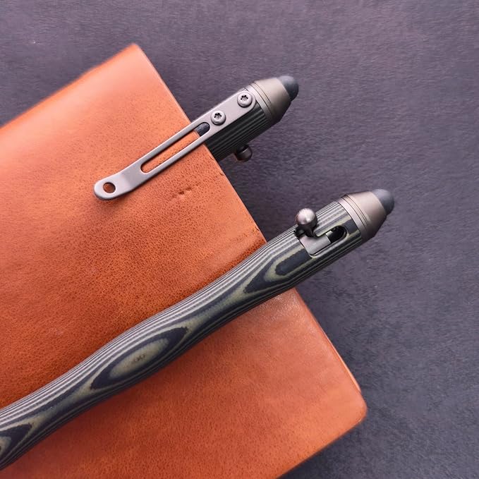 5.7'' G10 EDC Bolt Action Pen Touch Screen Stylus Model 5375-N | Refillable ballpoint ink G10 body with pocket clip ergonomic grip comes with a free refill