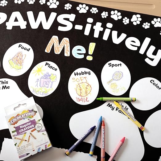 Really Good Stuff Ready-to-Decorate All About Me Paws - Set of 24