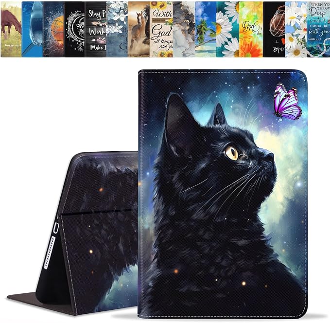 Case for Samsung Galaxy Tab A 8.0 2019 (SM-T290/T295/T297) Slim Lightweight PU Leather Stand Cover with Auto Wake/Sleep for Galaxy Tab A 8.0 Inch Abstract Watercolor Art Dogs