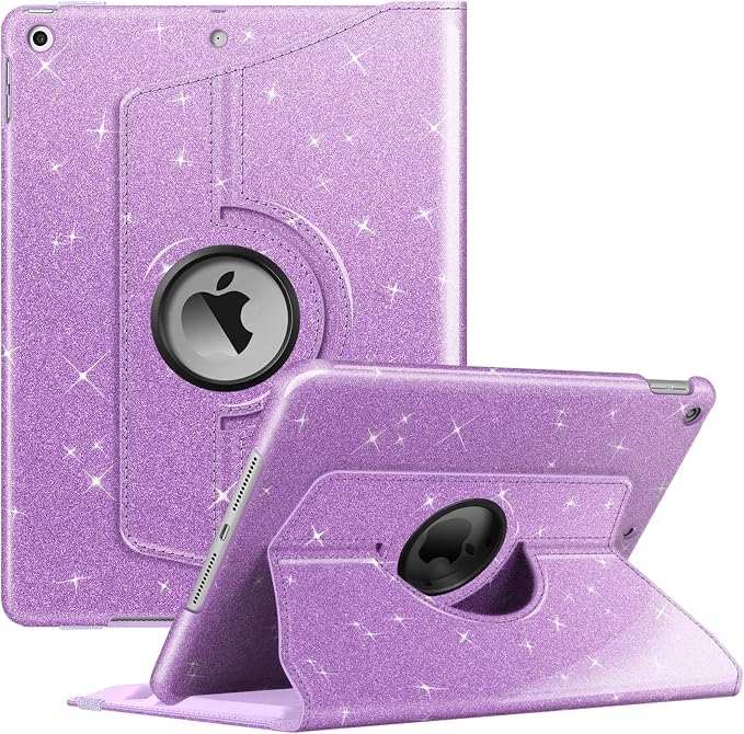 Fintie 360° Rotating Case for iPad 9th / 8th / 7th Generation 10.2 Inch | Swivel Stand Portrait &amp Landscape Viewing Shockproof Cover with Pencil Holder Auto Wake/Sleep Aqua Wave