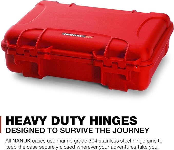 Nanuk 910 Waterproof Hard Case Empty - Red (910-0009)