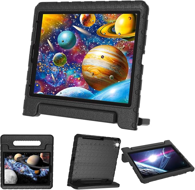 Heavy Duty Kids Case for Samsung Galaxy Tab S7 FE/S7 Plus/S8 Plus 12.4 inch | Rugged Protection Cover for Galaxy Tab S8+/Tab S7 FE/S7+ 2022/2021/2020 with S-Pen Holder Handle StandEVA Foam Rose Red