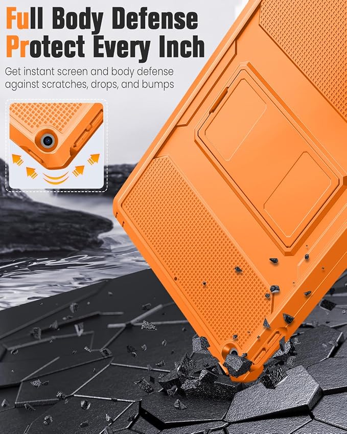MoKo Shockproof Case Fit 2018/2017 iPad 9.7 6th/5th Generation Black | Heavy Duty Shockproof Full Body Rugged Hybrid Cover with Built-in Screen Protector for Apple iPad 9.7 Inch 2018/2017