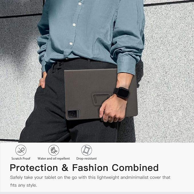 Tablet Case Cover for TCL TAB 10L Gen 4 Tablet 10.1-inchMulti-Viewing AnglesSlim Light Shell Stand Cover for TCL TAB 10L Gen 4 with Hand Strap&amp Pencil HolderBlack