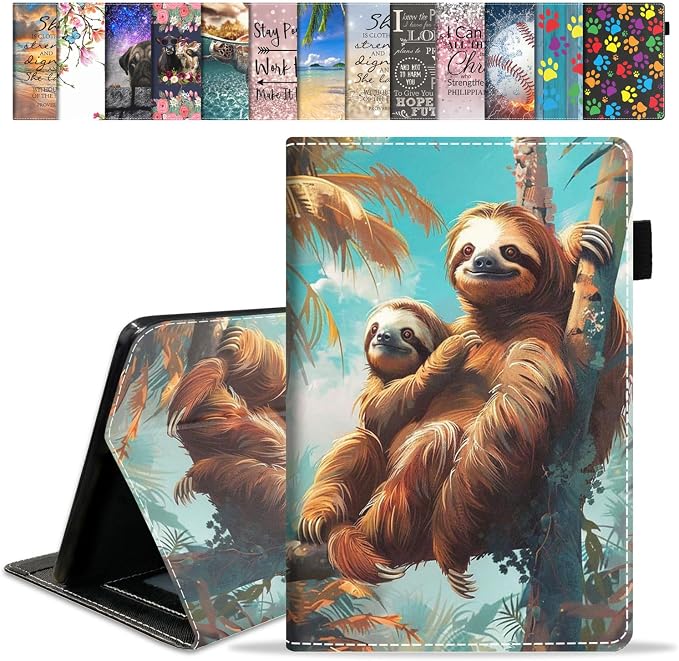 Case for Amazon Fire HD 8/Fire HD 8 Plus Tablet (12th/10th Generation 2024/2022/2020 Release) Premium PU Leather Cover with Auto Sleep Wake African Women