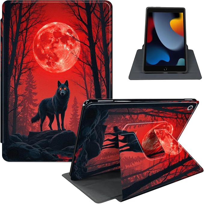 for iPad 11th Generation (A16 2025) 11 / iPad 10th Gen 10.9 2022 Case 360° Rotating PU Leather Stand Cover with Auto Sleep/Wake Shockproof TPU Backl Two Dragons Fighting