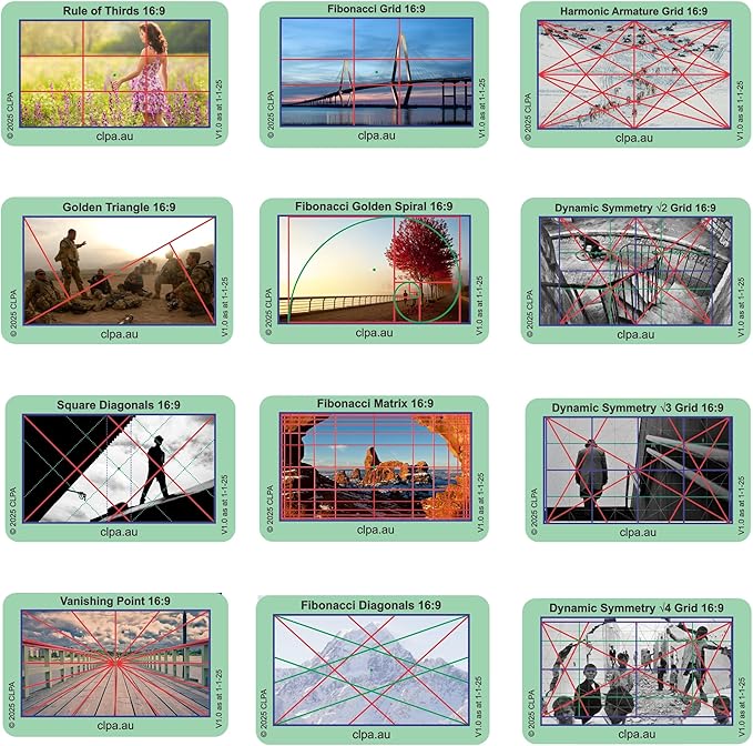 CLPA Mobile Phone 16:9 Photographic Viewfinder Set: All viewfinders in 16:9 Aspect Ratio only for Art, Photography, & Video