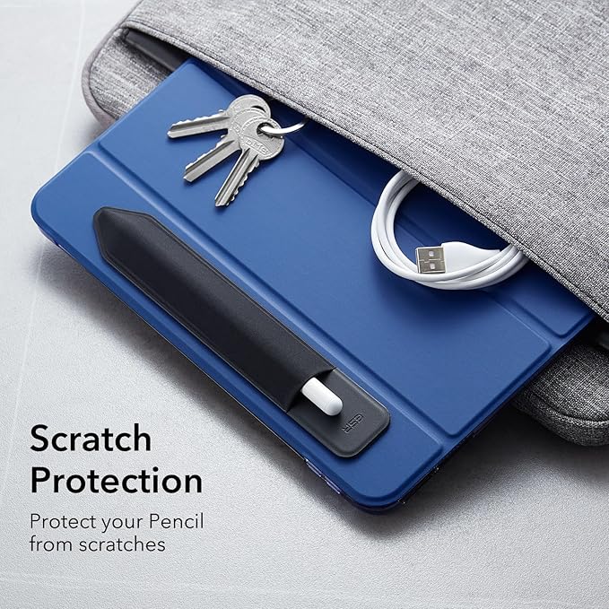 ESR Pencil Case Holder Compatible with The Pencil (Pro and 1st and 2nd Gen), Elastic Pocket for Stylus Pen [Pencil Protected and Safe] Pouch Adhesive Sleeve Attached to Case for Pencil, Black