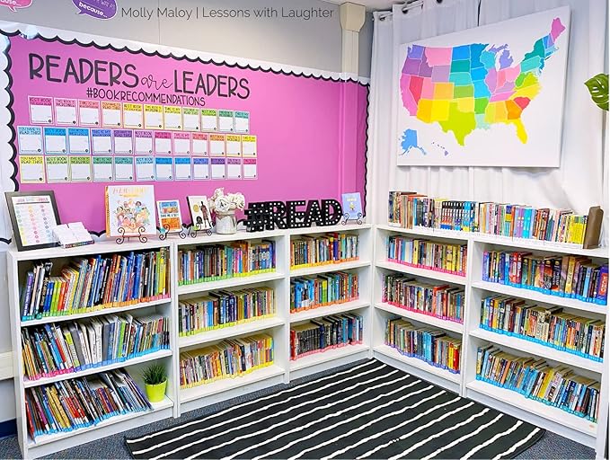 Genre Book Spine Labels for Classroom Library | 450PCS Teacher Supplies Stickers for Classroom Book Shelf (15 Genre)