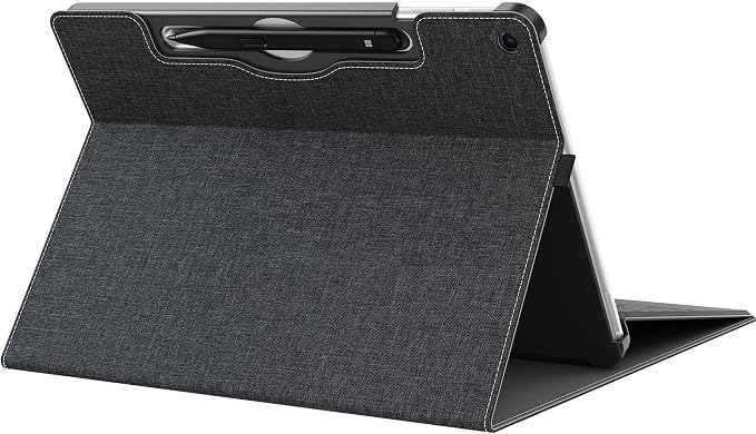 Tablet Case for 2025 New Microsoft Surface Pro 1st Edition 12-inch PU Leather &amp Hard Shell Laptop Protective Cover with Multi-Angle Built-in Kickstand &amp Pen Holder (Black)