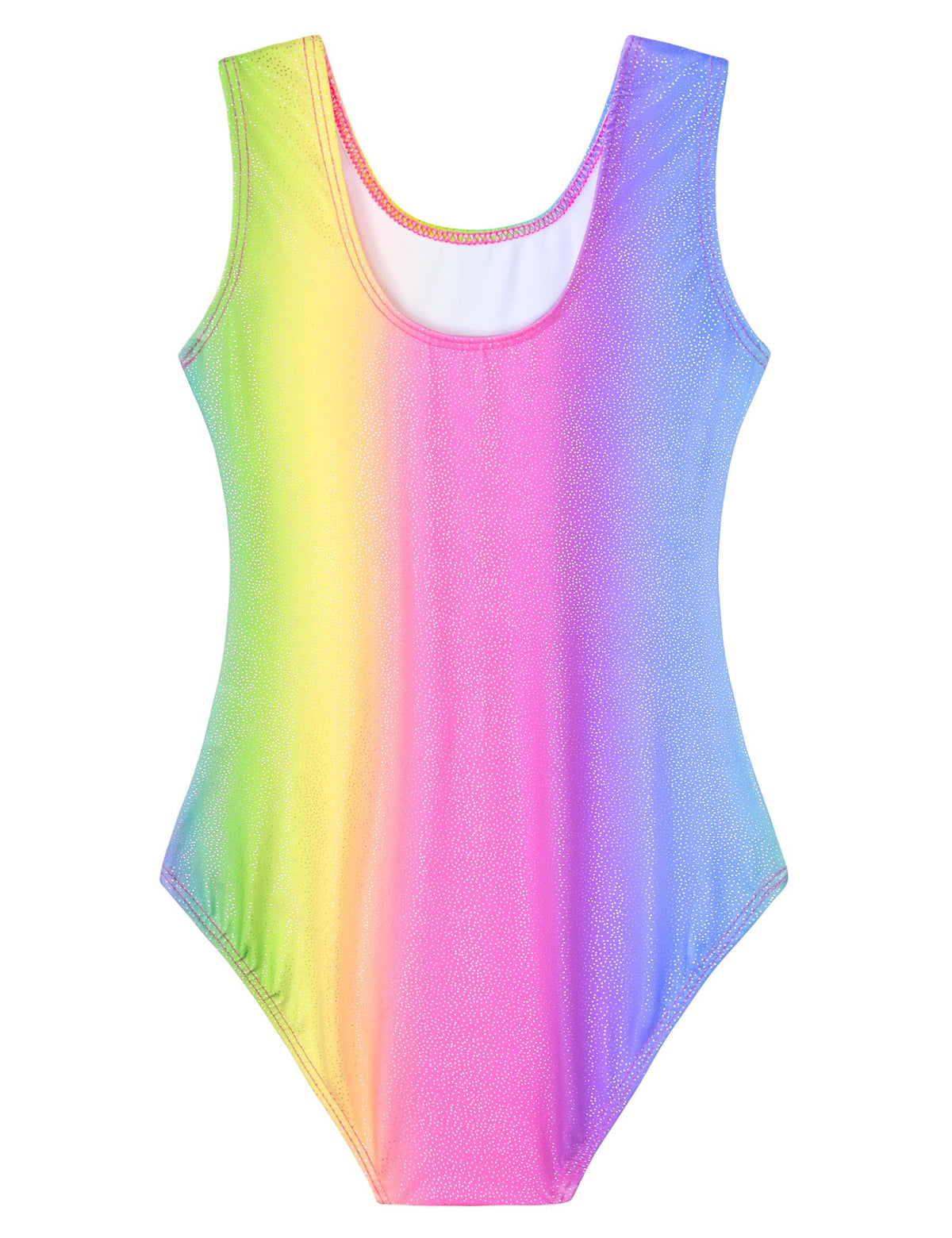 Domusgo Gymnastics Leotards for Girls Size 5-6 Years Colorful Stripes