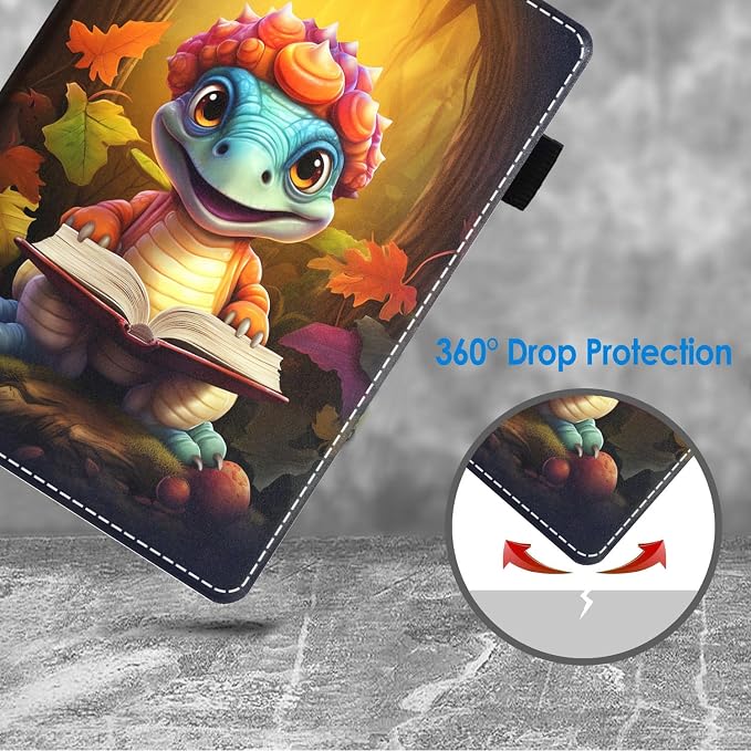 Case for Amazon Kindle Fire HD 10 Tablet 10.1 (9th/7th Generation 2019/2017 Release) Slim Folding Stand Folio Cover with Card Slot &amp Auto Wake/Sleep - African American Girl