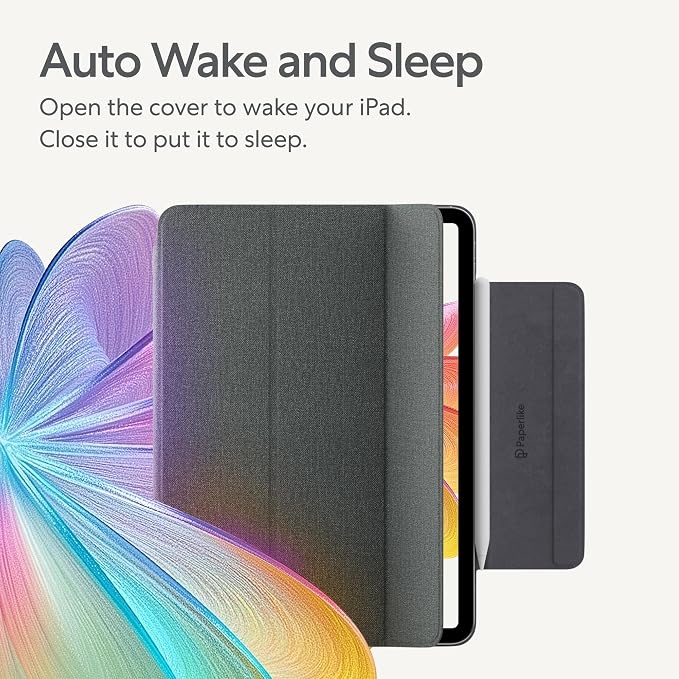 Paperlike® Folio Case for iPad Air 13 (M4M3M2) &amp iPad Pro 12.9 | Slim Magnetic Cover real Textile Surface Supports Apple Pencil Charging &amp Auto Sleep/Wake