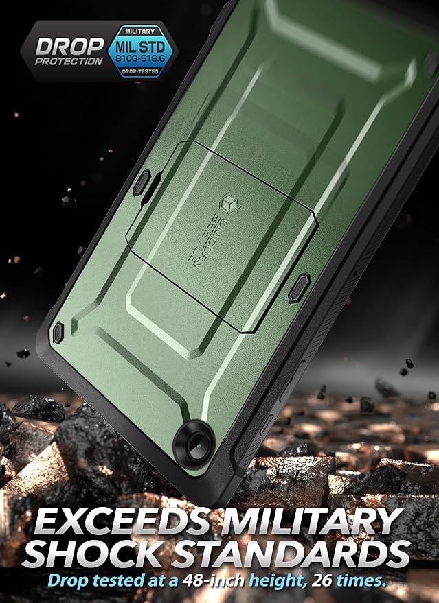 SUPCASE for Galaxy Tab A8 Case with Stand (Unicorn Beetle Pro) [Built-in Screen Protector] Full-Body Rugged Shockproof Heavy Duty Protective Tablet Case for Samsung Galaxy Tab A8 10.5 Inch Black