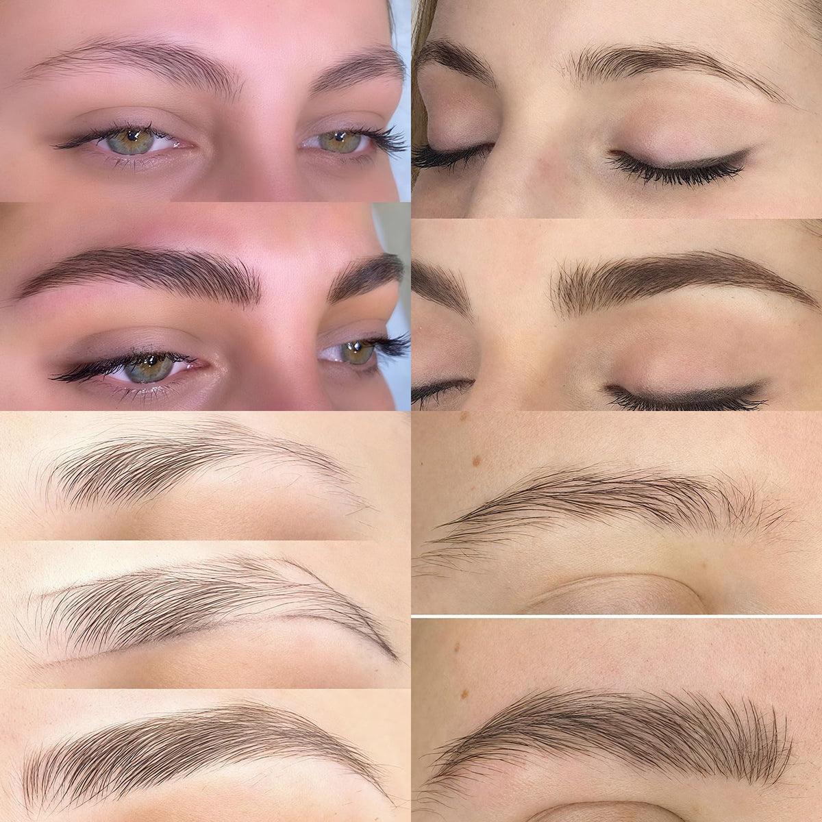 Pudaier Eyebrow Pen, Waterproof Microblading Eyebrow Pencil, 2-in-1 Dual-Ended 4 Tip Eye Brow Makeup Pen for Women with Precise Curved Brush-Tip Create Natural Hair-Like Brows, Last All-Day
