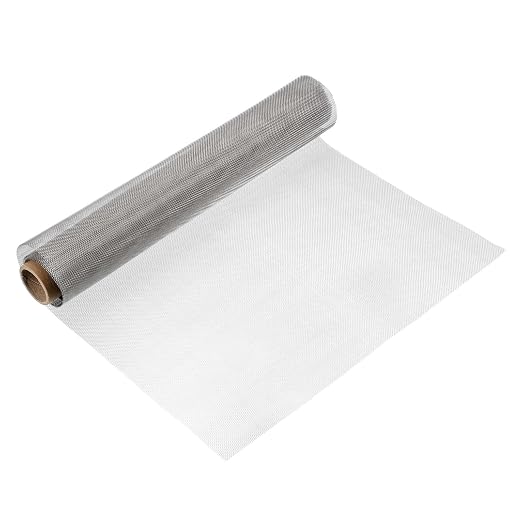 uxcell 20 Mesh 48" x 16" Woven Wire Mesh, 304 Stainless Steel Air Vent Filter
