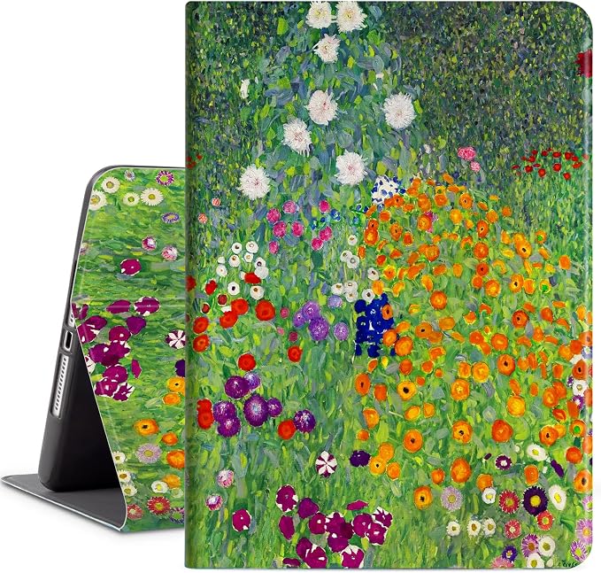 Vimorco for iPad 5th/6th Generation Case 9.7 Inch 2017/2018 for iPad Air 1/2 Case 2013/2014 Pencil Holder/2 Viewing Stands/Typing Stand/Slim Cover for iPad 5/6 Gen Blue Flower Floral