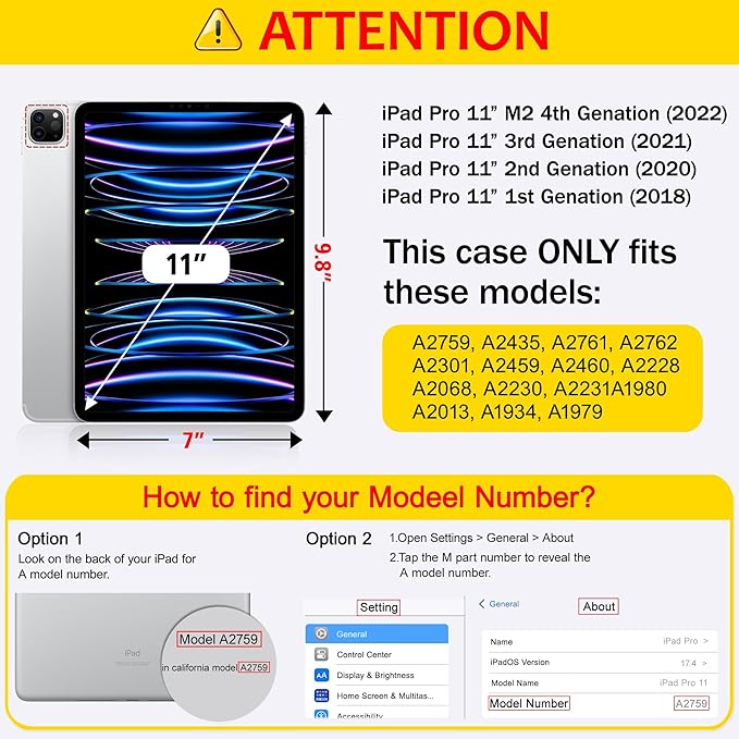 Tuiklol for iPad Pro 11 Inch 4th / 3rd / 2nd / 1st Gen Case 2022 2021 2020 | 2018 Build-in Pencil Holder with Stand TPU Back Cover &amp Trifold Stand &amp Auto Wake/Sleep Tablet Case Black Cat