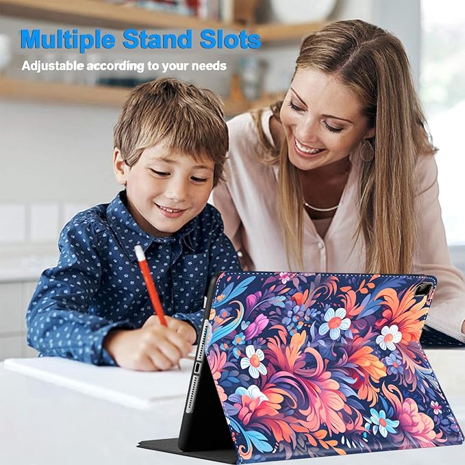 Case for iPad Pro 11 Inch 2022/2021/2020 (4th/3rd/2nd Gen) for iPad Air 5th / 4th Generation 10.9 Inch (2022/2020) Durable Shockproof Protective Cover，Black Woman Queen Afro Design