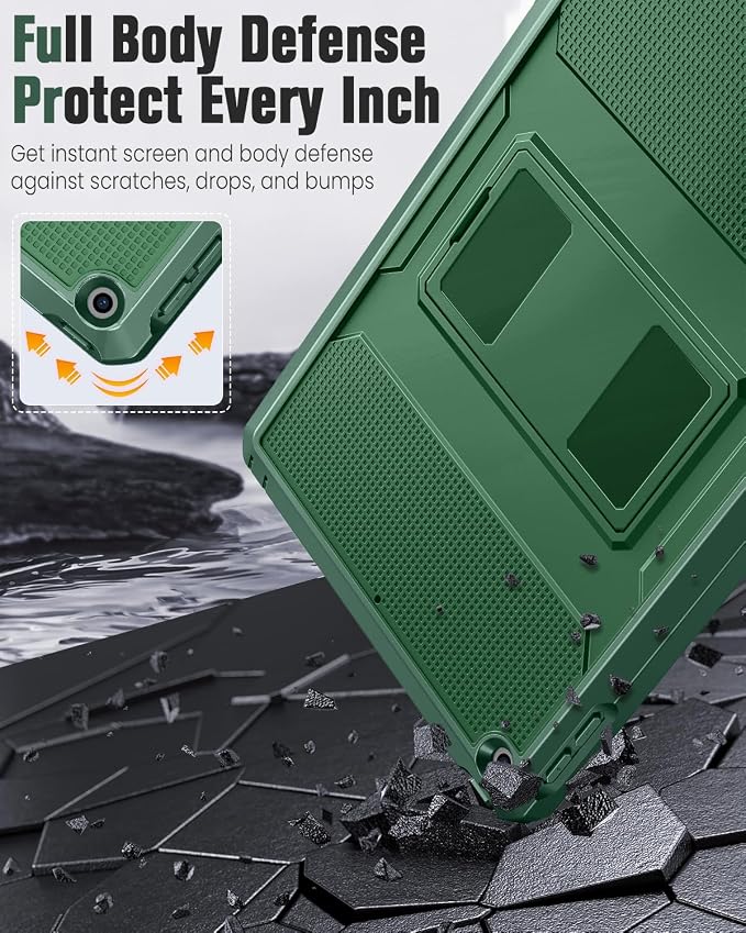 MoKo Shockproof Case Fit 2018/2017 iPad 9.7 6th/5th Generation Black | Heavy Duty Shockproof Full Body Rugged Hybrid Cover with Built-in Screen Protector for Apple iPad 9.7 Inch 2018/2017