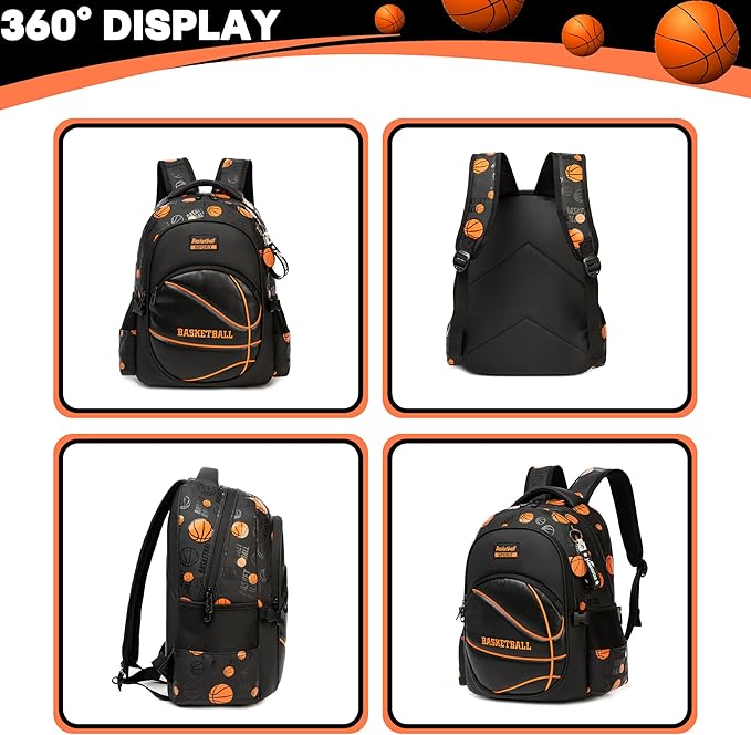 Boys' School Backpack with Lunch Box and Pencil Case - Ideal for Teens and Middle School Students