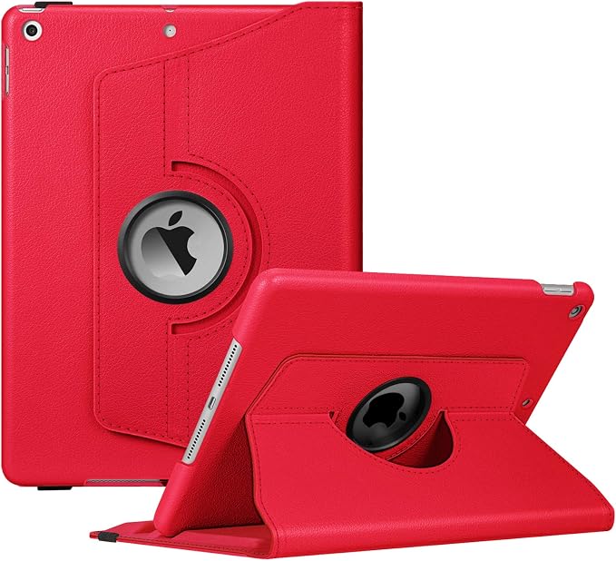 Fintie 360° Rotating Case for iPad 9th / 8th / 7th Generation 10.2 Inch | Swivel Stand Portrait &amp Landscape Viewing Shockproof Cover with Pencil Holder Auto Wake/Sleep Aqua Wave