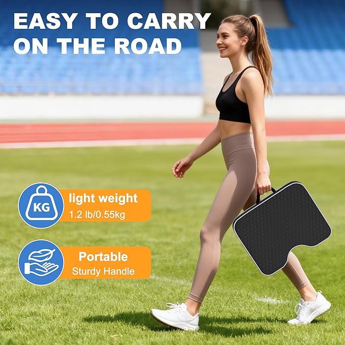 Stadium Seat Cushions for Bleachers - 3.15" Extra Thick Portable Bleacher Seats with Memory Foam & Massage Dots, Comfortable Waterproof Outdoor Chair Pads for Sporting Events, Travel, Camping