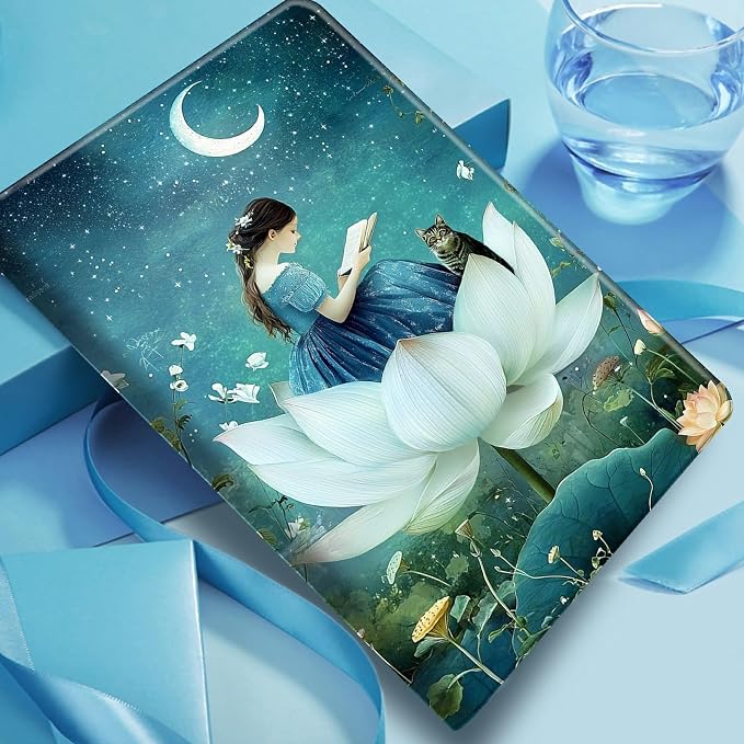 DIGTIALLL Case for Amazon Kindle Fire 7 Inch Tablet (9th/7th/5th Generation 2019/2017/2015 Release) PU Leather Smart Protective Cover with Auto Sleep/WakeBeach Palm Trees