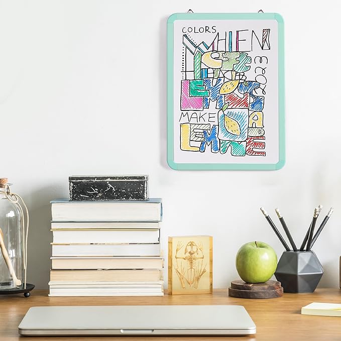Mr. Pen- Dry Erase Board, 12.5" x 9.5" with 8 Dry Erase Markers and 2 Board Magnets, White Board Dry Erase, Magnetic Dry Erase Board, Small White Board Small Dry Erase Board for Wall