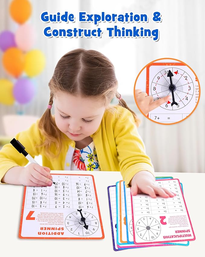 D-FantiX Magnetic Addition Multiplication Game Board, Math Games for Kids 8-12, Math Manipulatives for Elementary School, Montessori Learning Toys for Homeschool Classroom
