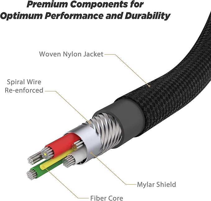 SCOSCHE CAB1-SP STRIKELINE Premium USB to Type-C Charge &amp Sync Braided Cable 1-ft. Black