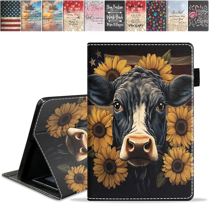Case for Amazon Fire HD 10 Tablet (9th/7th Generation 2019/2017 Release) Slim PU Leather Cover with Card Slot &amp Auto Wake/Sleep for Fire 10.1 Tablet African American Girl