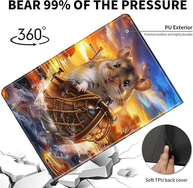 Case for Microsoft Surface Pro 11/10 / 9 13 InchPU Leather Cute Slim Folio Adjustable Stand Cover Case for Surface Pro 11th Edition AIAutumn Red Forest
