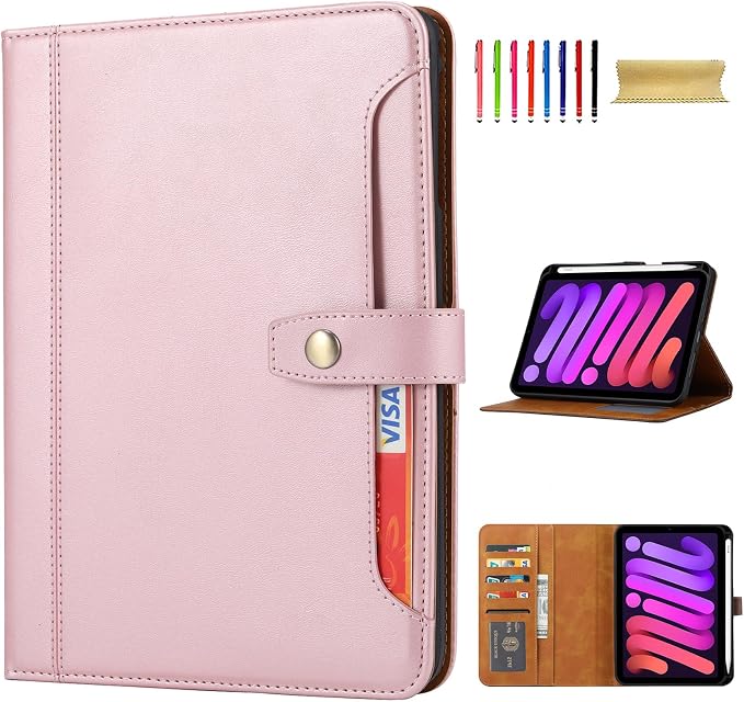 Flip Case for Apple iPad 10.2 9th 8th 7th Generation 2021/2020/2019 Pencil Holder Smart Cover Auto Sleep Wake Protective Documents Pocket Stand Snap Closure Case for iPad 10.2 Inch Black