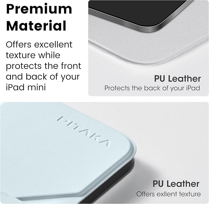 PITAKA for iPad mini A17 Pro Case 4 Intuitive Angles Folio2-Black | Portrait/Landscape Magnetic iPad mini 7 &amp iPad mini 6 Case with Pencil Holder Slim and Light iPad mini Case Auto Wake/Sleep