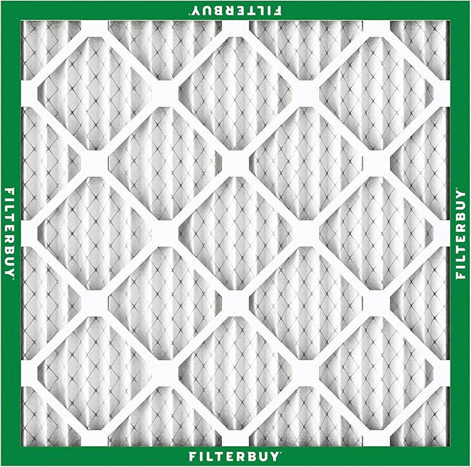 Filterbuy 25x25x1 Air Filter MERV 8 Essential Dust & Allergy Defense,