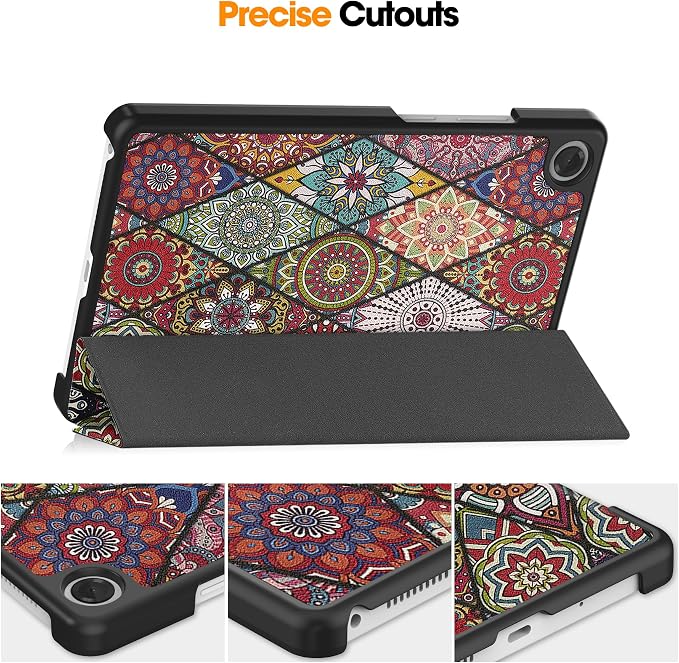 Smart Case for Lenovo Tab One / K9 8.7 Inch 2025 TB305XU/TB305FU Lightweight Trifold Stand Cover Auto Wake Sleep Blackish Green