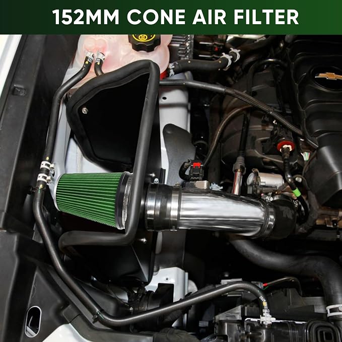 6" 152mm Cold Air Intake Filter Clamp-On Replacement High Flow Inlet Air Filter