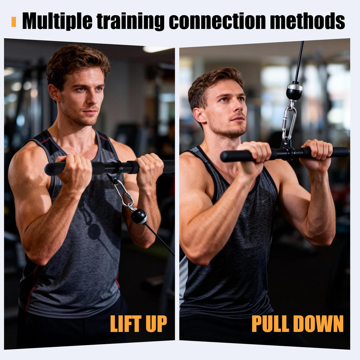 acenfc 360° Rotating Cable Pulley System, Home Gym LAT Pulldown Attachments for Biceps, Triceps and Back Workout, Fits Power Rack, Squat Stand and Training Cage
