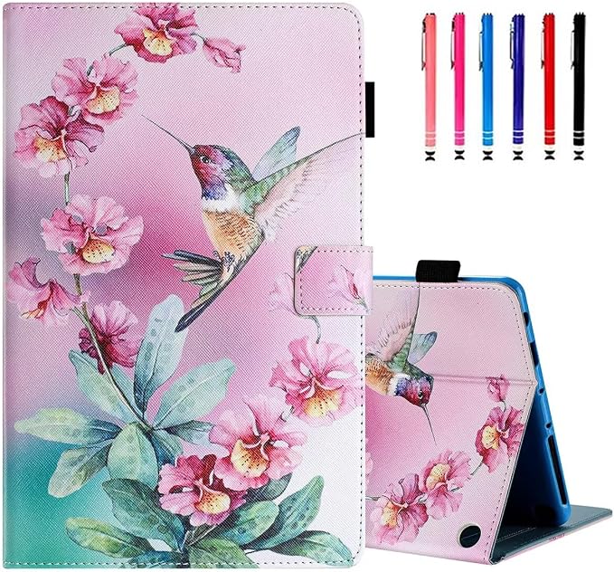 Case for Kindle Fire HD 10 &amp Fire HD 10 Plus 13th/11th Generation 2023 2021 | Synthetic Leather Flip Folio Stand Cover with Auto Wake/Sleep for Kindle Fire HD 10 &amp Fire HD 10 Plus Beach