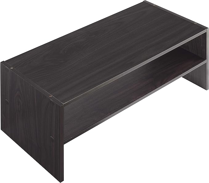 Whitmor Wood Stackable 2-Shelf Shoe Rack, 24 INCH, Espresso