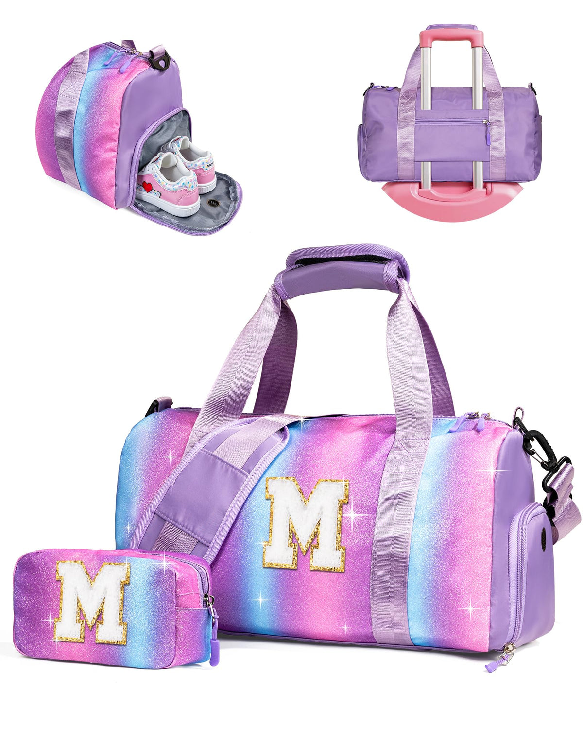 Vogewood Gifts for Granddaughter-Girl Gym Dance Bag with Shoe Compartment