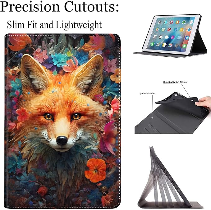 Case for Samsung Galaxy Tab S10 FE Plus 5G Multi-Angle Stand Smart Cover Shockproof with Auto Wake/Sleep for Galaxy Tab S10 FE+ 13.1 Inch (SM-X620/SM-X626B) 2025 Magic Mushrooms Fungus