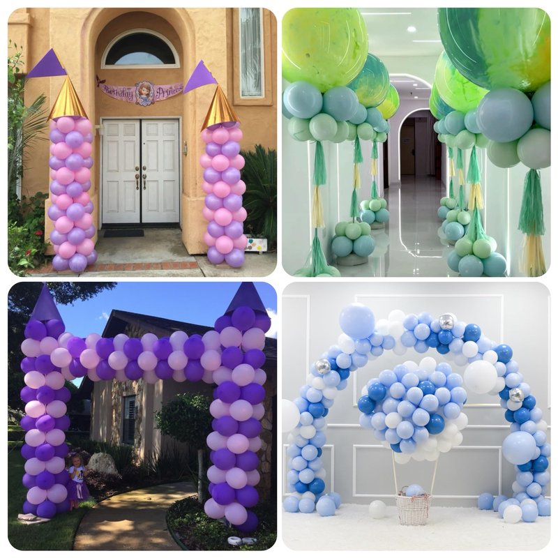 LTHYHJ 80 Balloon Clips and 100 Dots Glue Points and a Tie, Connector, for wedding, parties, etc. Arch tool